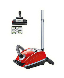 Bosch BSGL5PT2GB Power Animal Cylinder Vacuum Cleaner, Red